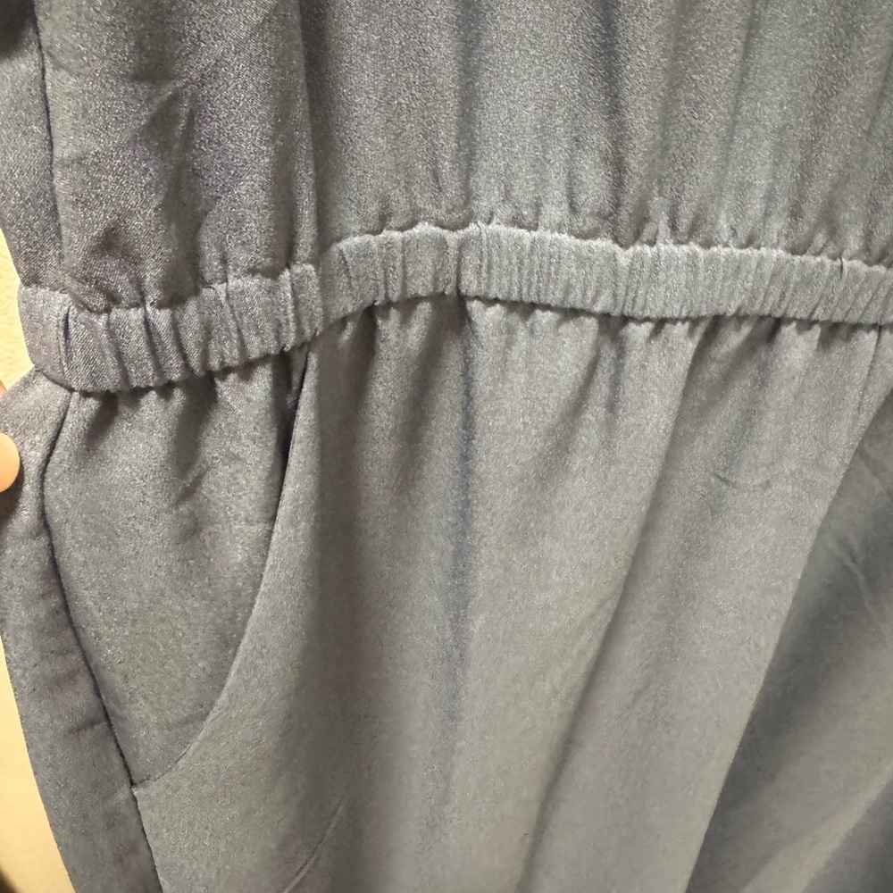 Steel Blue Ruffle Jumpsuit - Picture 4 of 5
